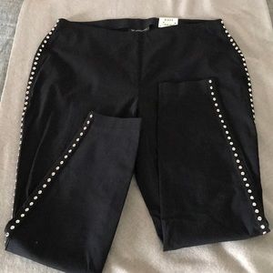 Black with silver stud side pants